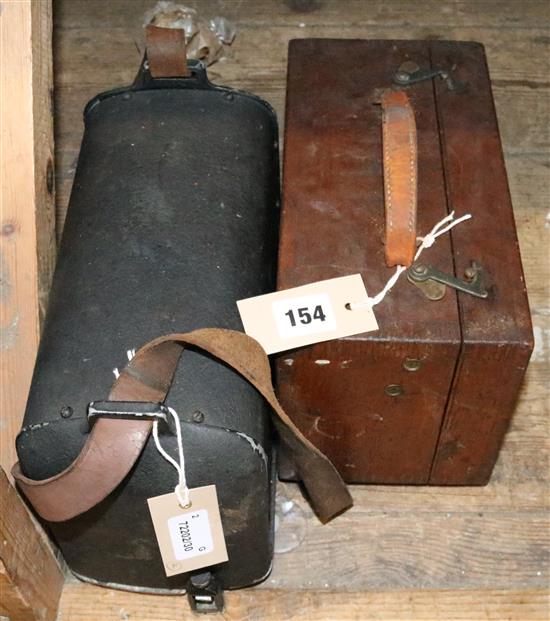 Hall Bros surveyors level in metal carrying case and a mahogany-cased surveyors level/theodolite by Stanley (2)